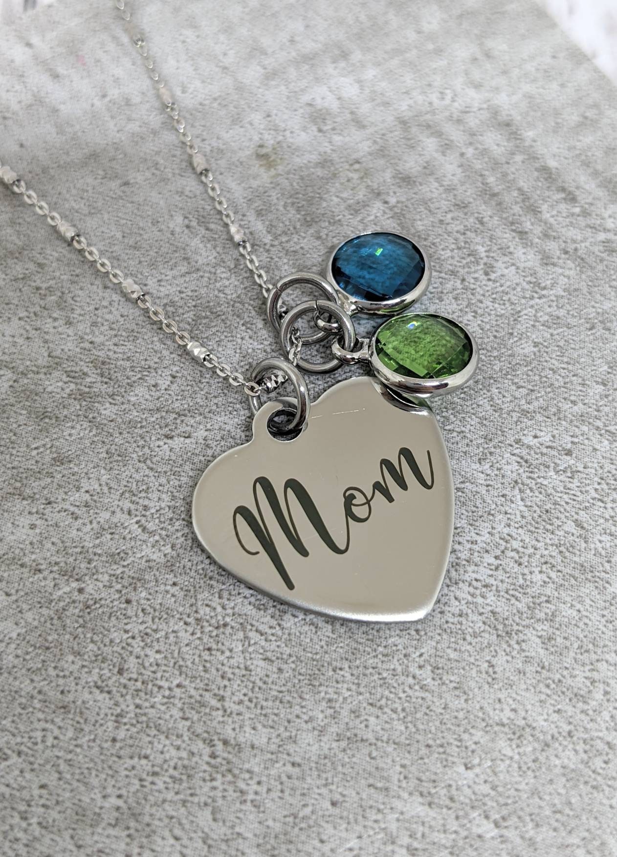 Mother/'s Day Gift Women Family Necklace Family Name Necklace Mom And Kid Necklace Mom Necklace Mom Gift VP/_73 BirthStone Necklace