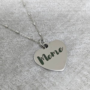 Meme necklace - meme charm necklace - meme jewelry - gift for meme - gift for grandma - mother&#39;s day gift for meme