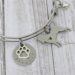Jack Russell Terrier bangle - dog mom gift -  Jack Russell terrier charm bracelet - terrier jewelry - I love my jack Russell terrier