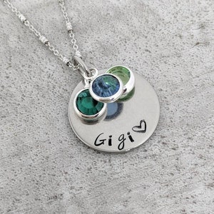 Gigi necklace  - Gigi birthstone necklace -  for gigi - mother's day jewelry - personalized jewelry - gift for gigi