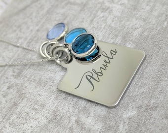 Abuela necklace  - gift for Abuela - birthstone necklace for Abuela - mother's day jewelry - personalized Abuela jewelry -