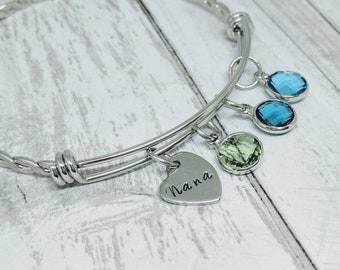 Nana bangle - nana bracelet - nana jewelry - gift for nana - gift for grandma - mother's day gift