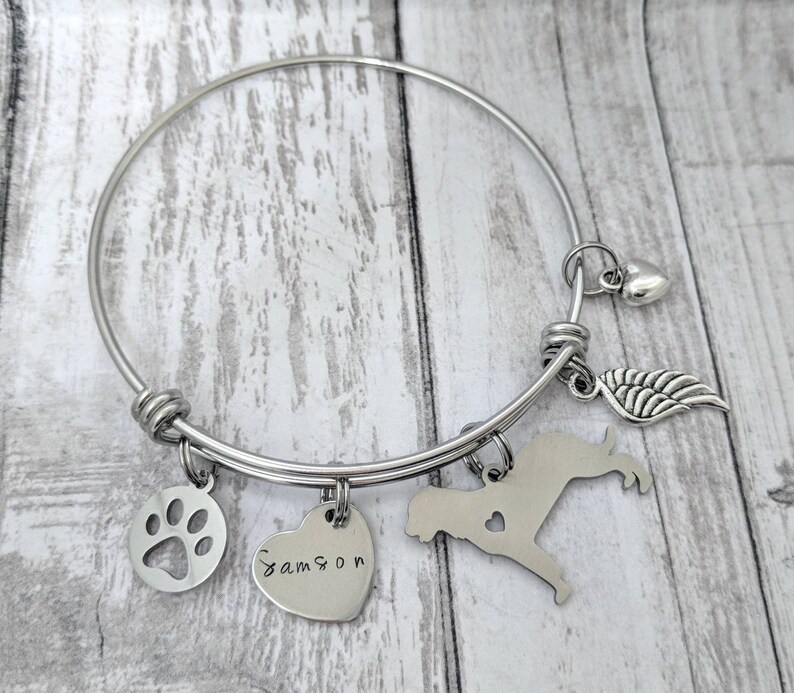 pet loss gift dog remembrance gift Rottweiler sympathy gift Rottweiler memorial bracelet pet loss bracelet