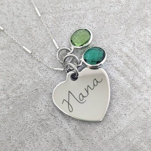 Nana necklace  - family birthstone necklace for nana - mother&#39;s day jewelry - personalized jewelry - gift for nana