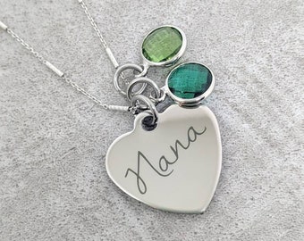 Nana necklace  - family birthstone necklace for nana - mother's day jewelry - personalized jewelry - gift for nana