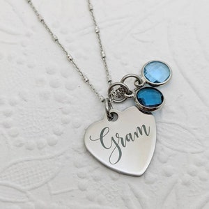 Gram necklace - Grandma necklace - Grandma jewelry - gift for Gram - gift for grandma - mother's day gift for Gram