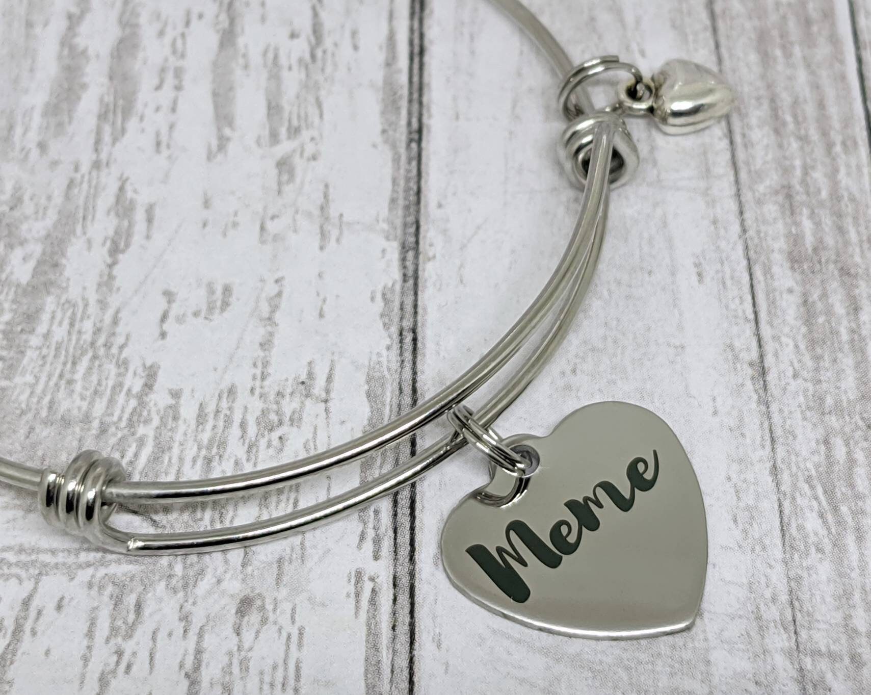 Meme Bangle - Meme Bracelet - Meme Jewelry - Adjustable Silver Bracelet ...