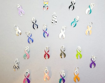 Awareness Ribbon Charms- add on item - ONE charm