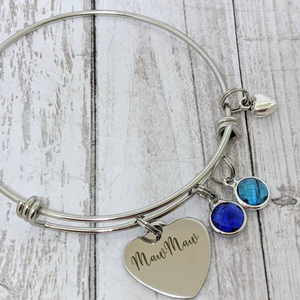 Mawmaw Bracelet - mawmaw jewelry  - gift for mawmaw - gift for grandma - mother's day gift - Christmas gift for Mawmaw - mawmaw bangle