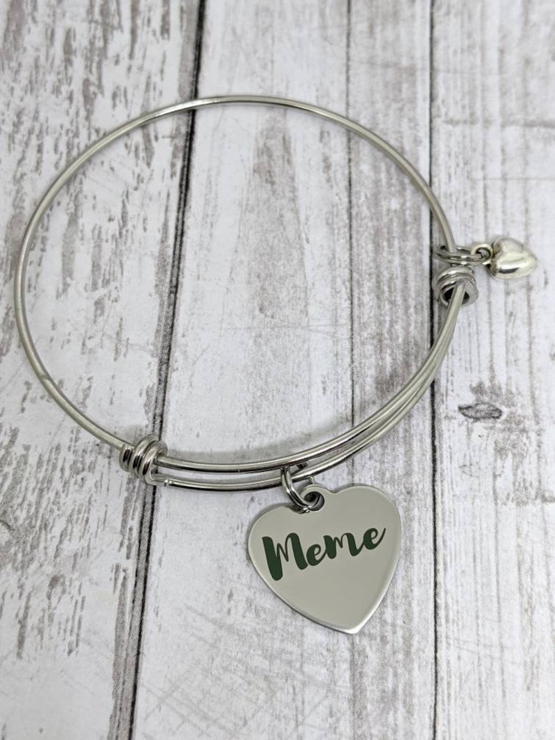 Meme Bangle - Meme Bracelet - Meme Jewelry - Adjustable Silver Bracelet ...