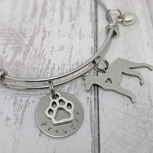 Doberman Pinscher bracelet - Doberman Pinscher  gift - Doberman Pinscher jewelry - dog mom gift - bangle - I love my Doberman Pinscher