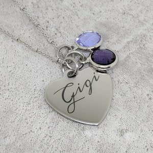 Gigi necklace  - Gigi birthstone necklace -  for gigi - mother's day jewelry - personalized jewelry - gift for gigi