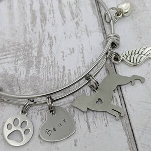 Jack Russell Terrier memorial bracelet - pet loss gift - Jack Russell terrier sympathy gift - dog remembrance gift - pet loss bracelet