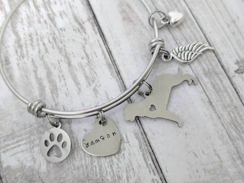pet loss gift dog remembrance gift Rottweiler sympathy gift Rottweiler memorial bracelet pet loss bracelet