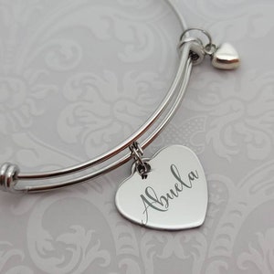 Abuela bangle bracelet  - gift for Abuela - jewelry for Abuela - mother&#39;s day jewelry - Abuela jewelry