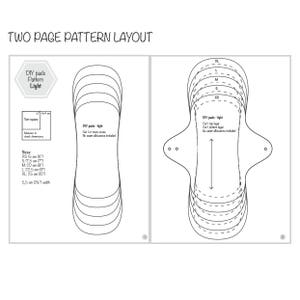 Light Flow Menstrual Cloth Pads PDF Sewing Pattern image 2