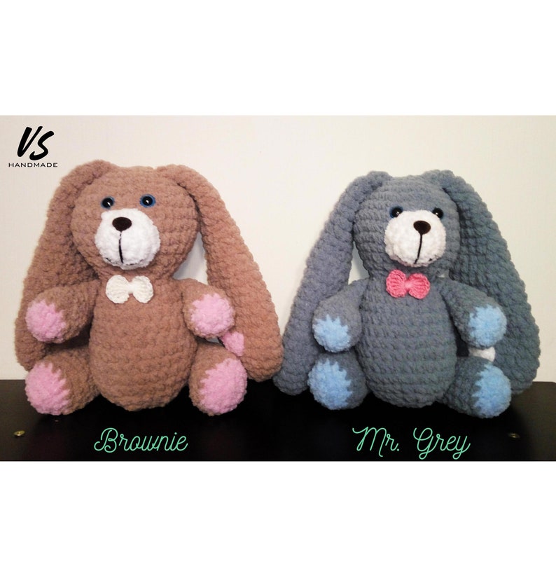 birthday gift by VSHandmadeLV crochet amigurumi plush with floppy ears stuffed animal Great baby shower gift Cute bunny baby soft toy