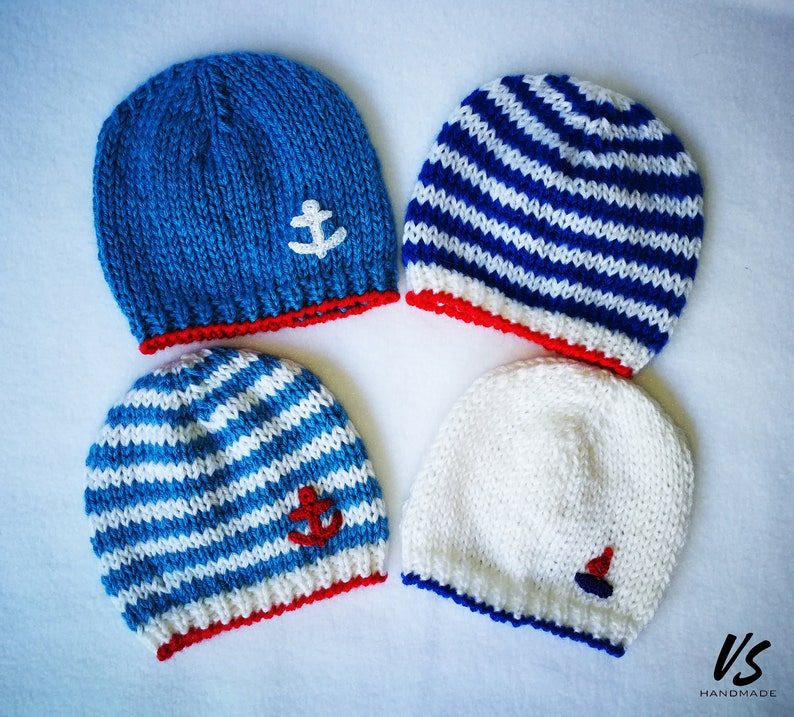 Ship Nautical Anchor Winter Wool Cap Warm Beanies Knitted Hat