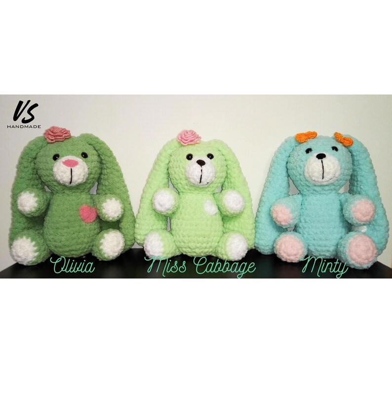 Cute bunny baby soft toy Great baby shower gift birthday gift by VSHandmadeLV crochet amigurumi plush with floppy ears stuffed animal