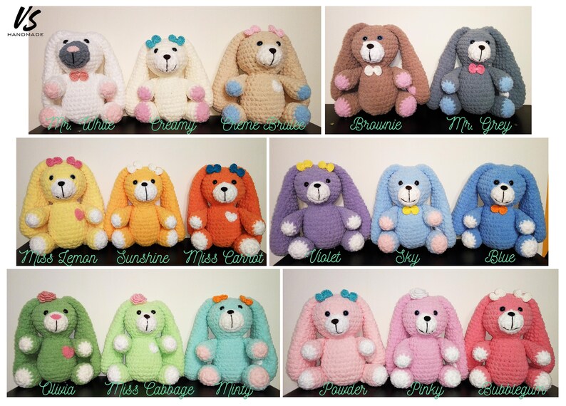 Cute bunny baby soft toy Great baby shower gift birthday gift by VSHandmadeLV crochet amigurumi plush with floppy ears stuffed animal