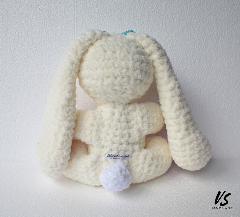 birthday gift by VSHandmadeLV crochet amigurumi plush with floppy ears stuffed animal Great baby shower gift Cute bunny baby soft toy