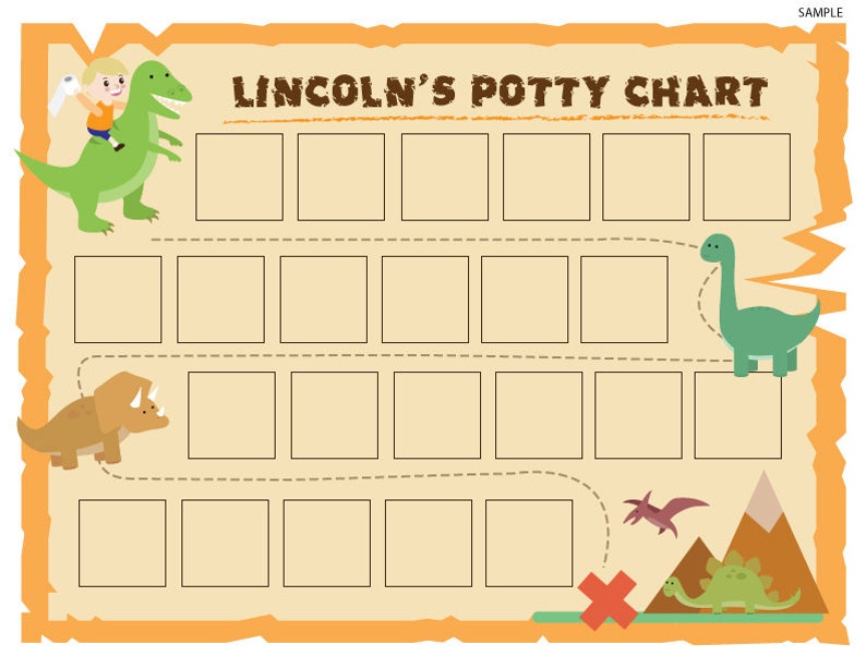 Dinosaur Potty Chart