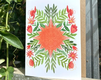 Botanical Sun Greeting Card