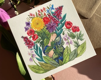 Flower Lover - Botanical Greeting Card