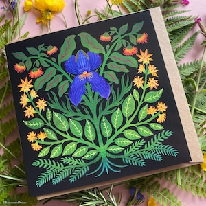 Carte de voeux haute floraison estivale