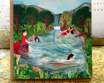 Wild Swim Greeting Card