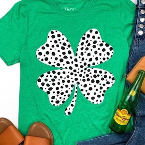 Lucky Clover St. Patrick's Day Shirt St Paddy Lucky Shirt Boutique Tees Regular and Plus Size Unisex Size Green Shirt image 1