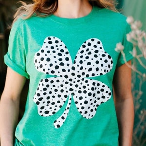 Lucky Clover St. Patrick's Day Shirt St Paddy Lucky Shirt Boutique Tees Regular and Plus Size Unisex Size Green Shirt image 2