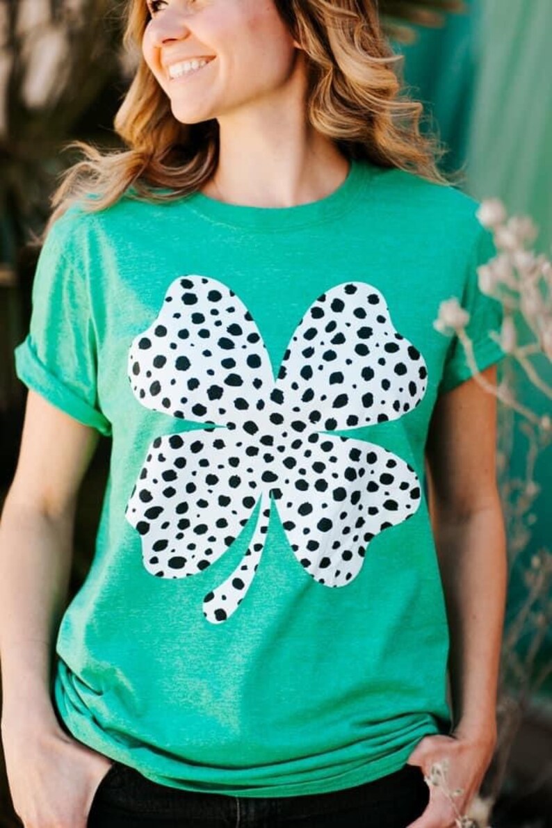 Lucky Clover St. Patrick's Day Shirt St Paddy Lucky Shirt Boutique Tees Regular and Plus Size Unisex Size Green Shirt image 2