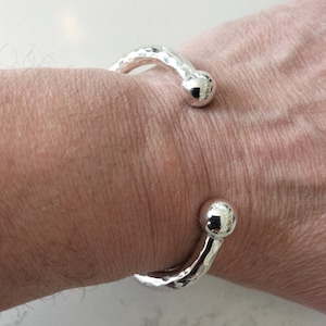 54 g gehamerd koppel / zilveren koppelarmband / koppelarmband heren / herenzilver koppel / koppelarmband / koppelarmband / zilveren armband