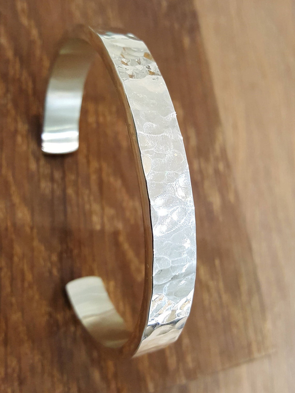 58g Hammered / Mens Silver Bangle / Solid Silver Bangle / Mens Etsy UK
