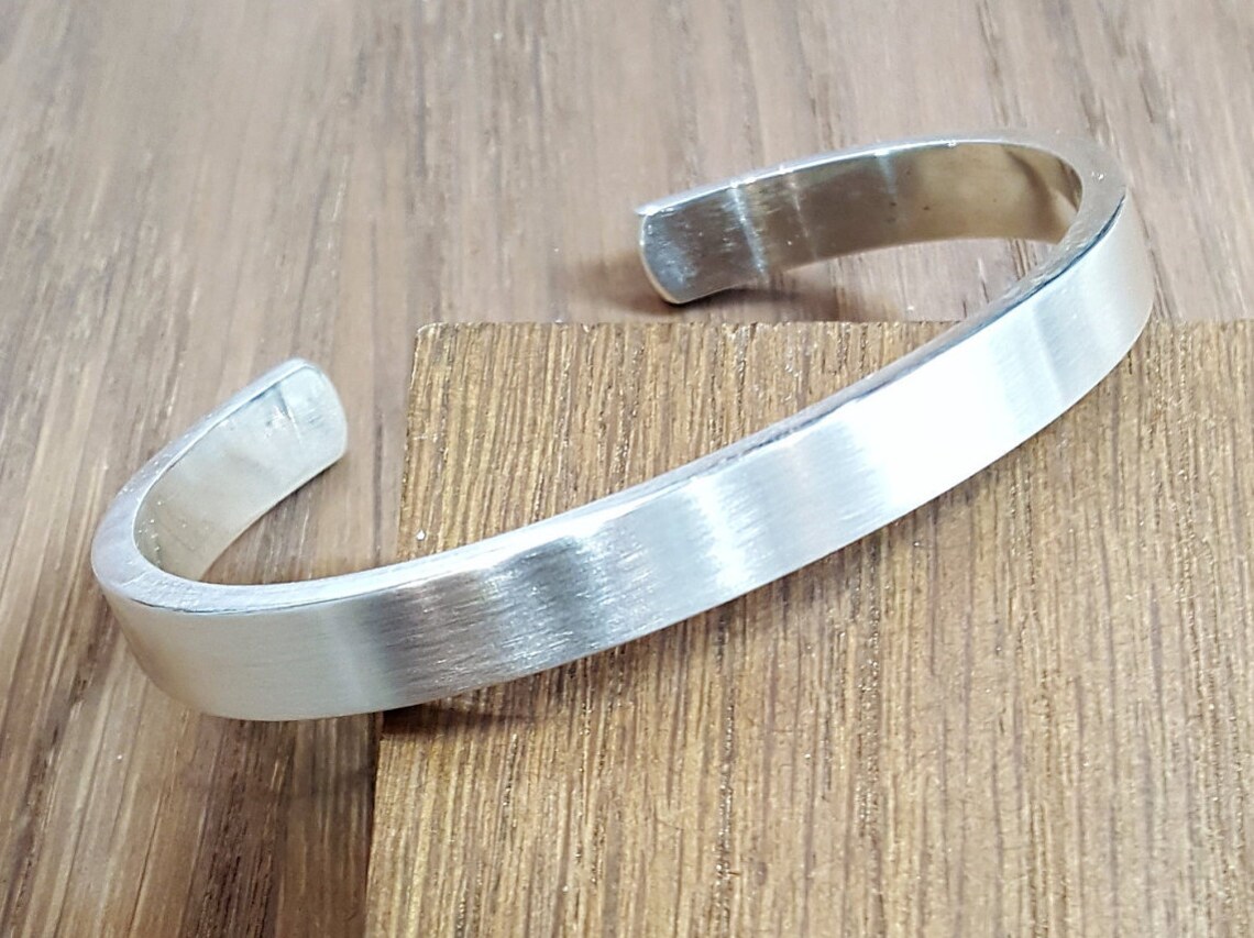 48g Mens Silver Cuff Bracelet / Silver Bracelet Men / Mens Etsy