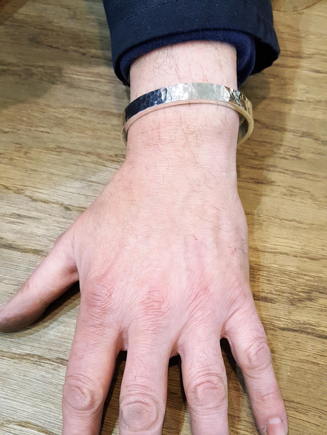 58g Hammered / Mens Silver Bangle / Solid Silver Bangle / Mens Etsy UK