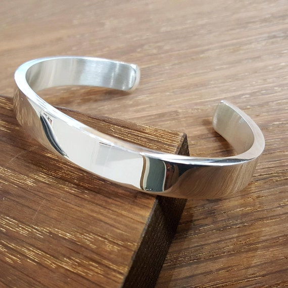 Sterling Silver Slim Cuff Bracelet – 100Sterling