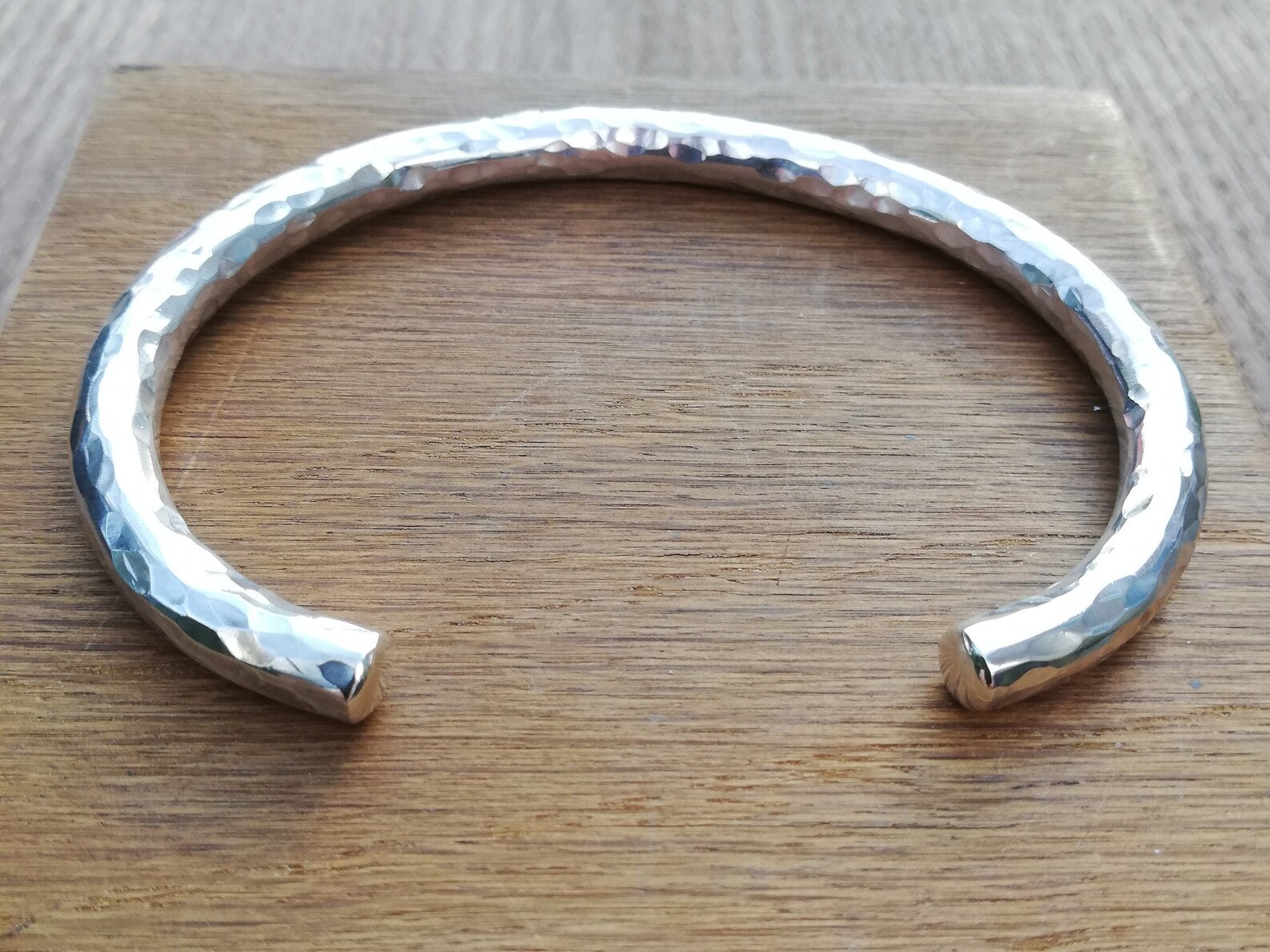 53g Hammered / Mens Silver Bangle / Solid Silver Bangle / Mens Etsy