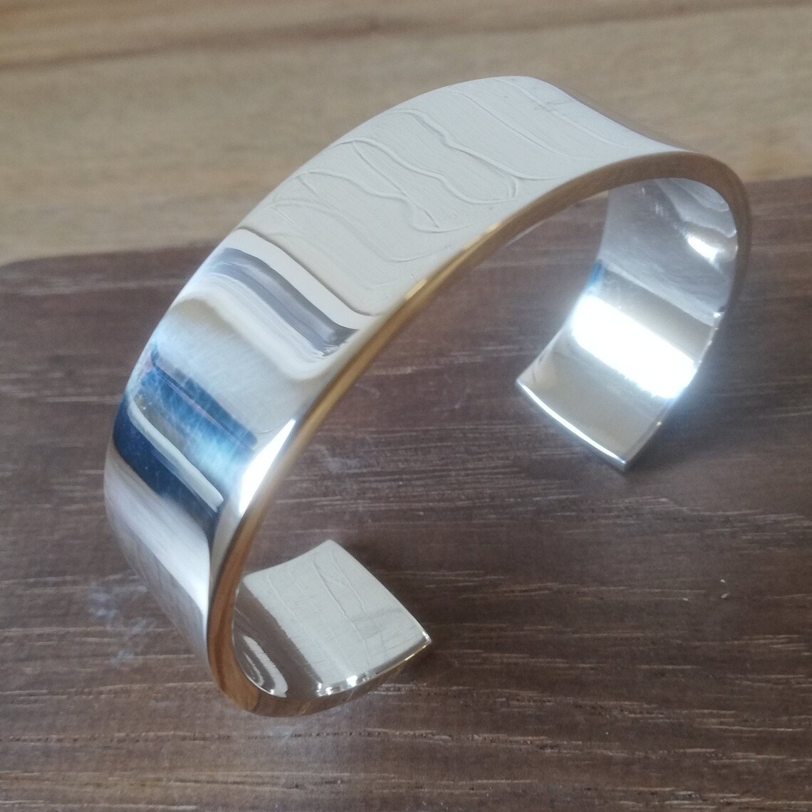 3oz 18mm Wide Bangle Extra Heavy Solid Silver Open Cuff Etsy