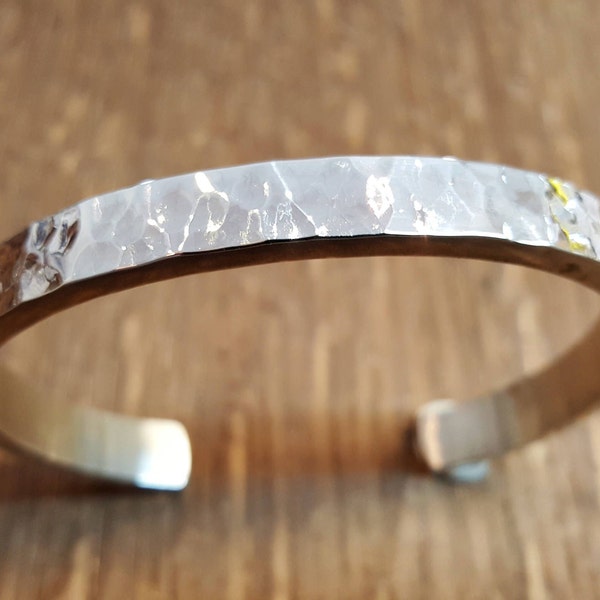 44g Mens Hammered Bracelet / Mens Silver Bracelet / Mens Silver Bangle / Mens Bangle / Mens Cuff Bracelet / Mens Bracelet Silver