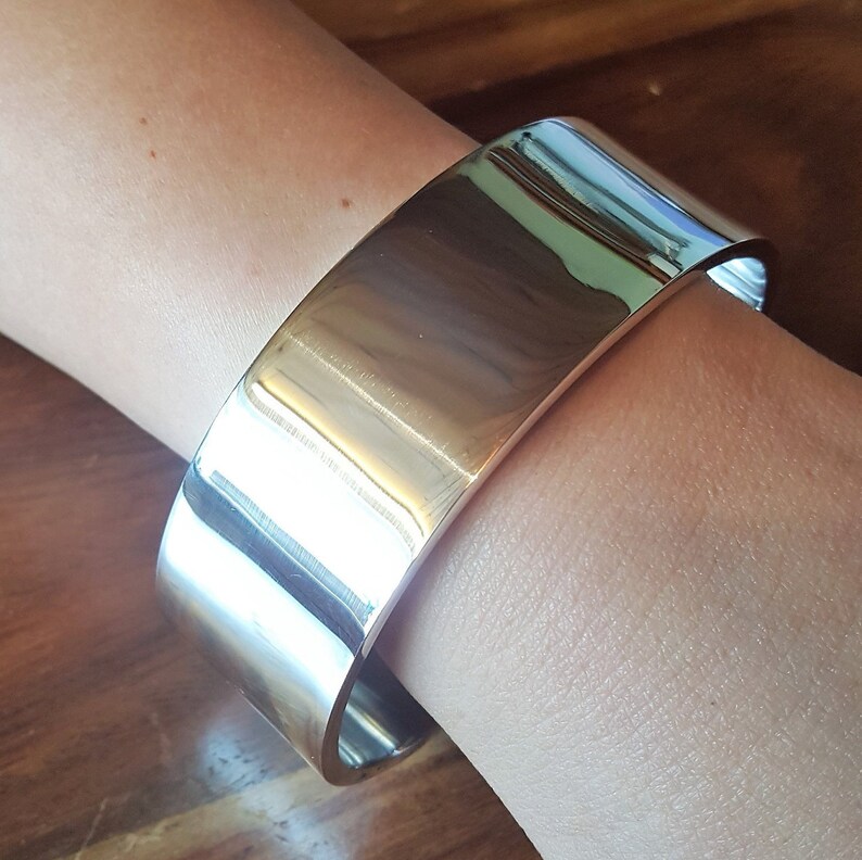 5oz / 150g Extra Wide Cuff / Wide Silver Bracelet / Solid Etsy