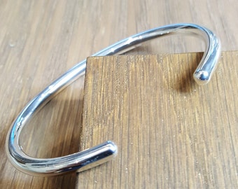Handmade Sterling Silver Torque Bangle - Heavy Mens Bracelet