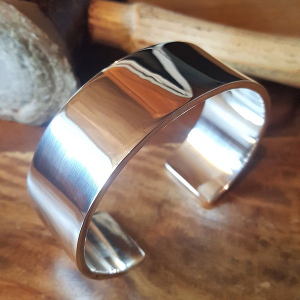 5oz Extra Wide Cuff / Wide Silver Bracelet / Solid Silver Bangle / Mens Silver Cuff / Mens Silver Bracelet / Heavy Silver Bangle