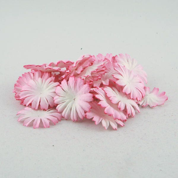 Pink And White Mulberry Paper Mulberry Paper Blooms Pbc006