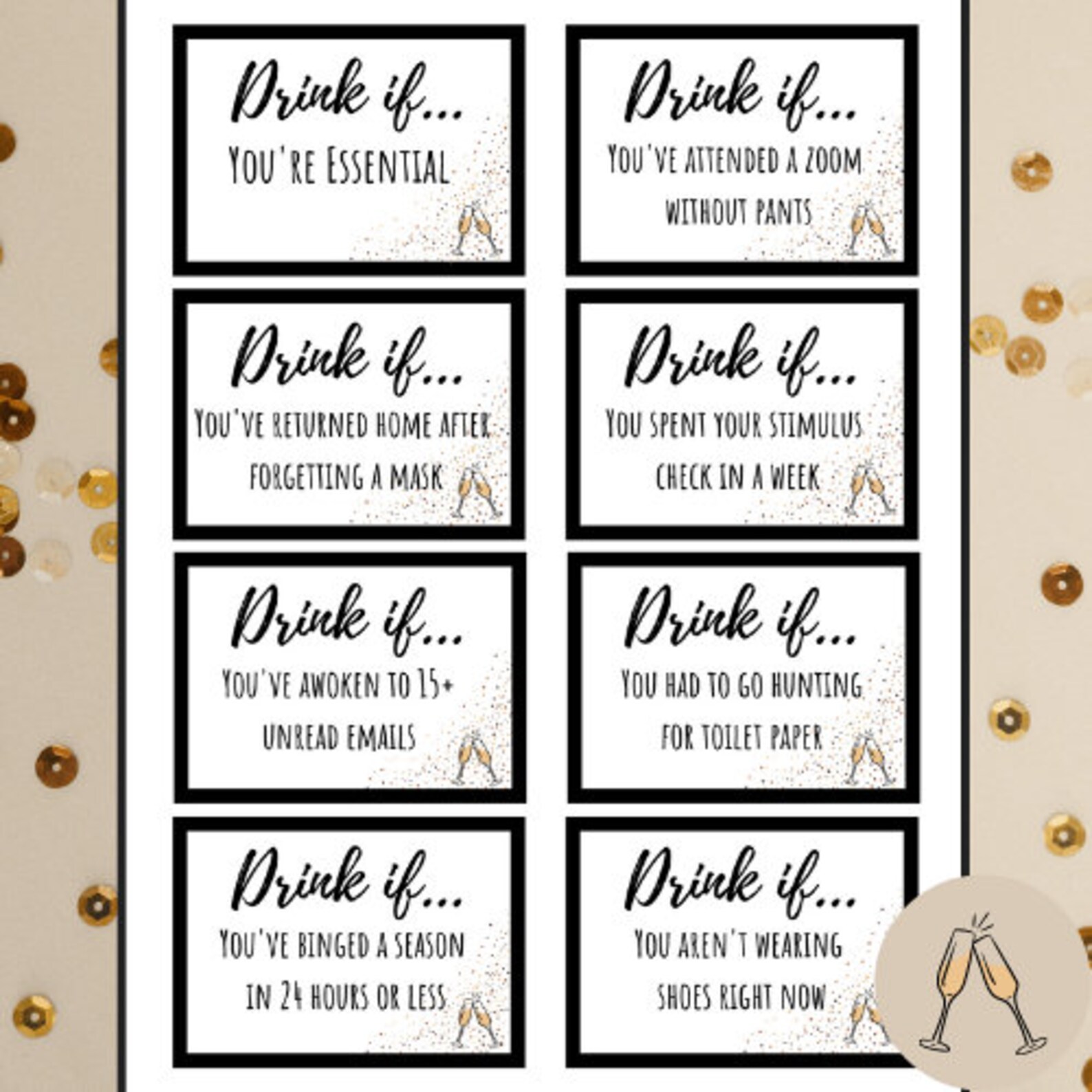 Drink If Game for New Years New Year's Eve Party Ideas | Etsy
