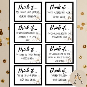Drink If Game for New Years - New Year's Eve Party Ideas - New Years ...