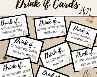 Free New Year's Eve Drink If Game Printable - Hypnotic Glamour Designs