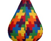 Rainbow Crosses Bean Bag Chair Cover