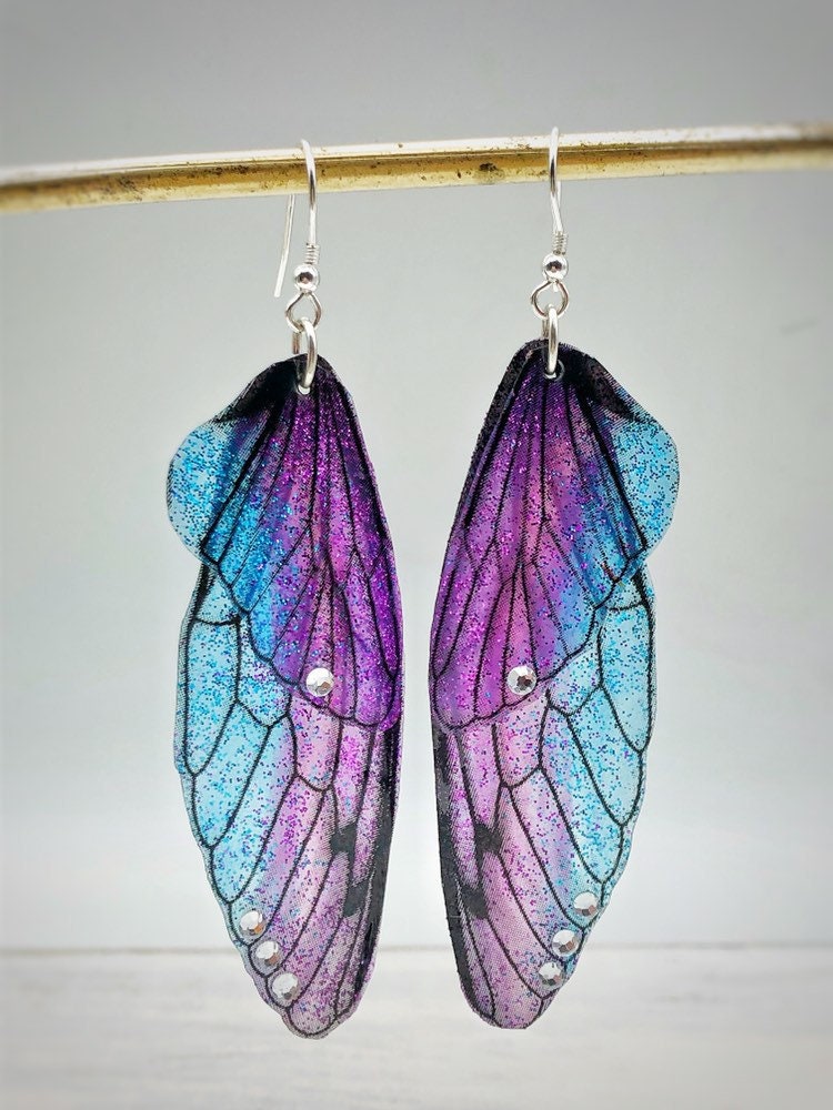 Fairy Wing Earrings Butterfly Wing Earrings Sterling | Etsy